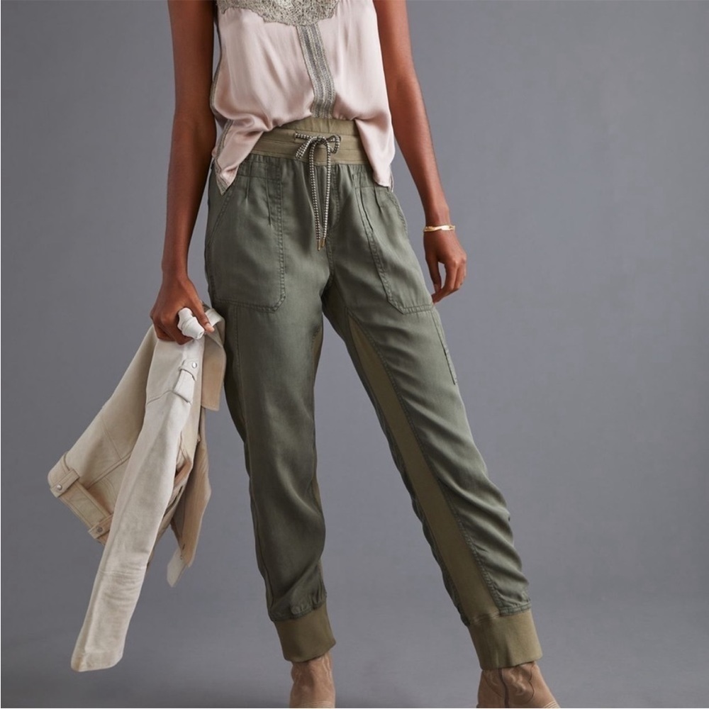 Anthropologie Pant Trouser Jogger Green The Nomad Cargo Utility Cargo Military